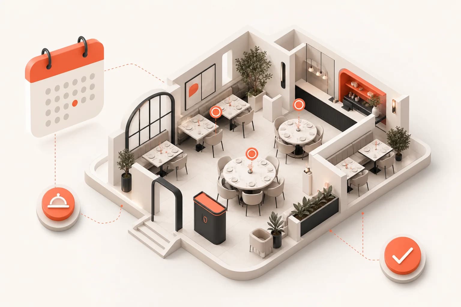 Illustration conceptuelle de la solution de réservation BIMI